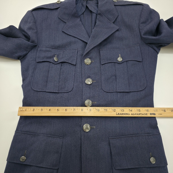 Vintage Siebler Custom Luxury Tailored Military Jacket Mens Medium 1951 USA Blue - Picture 16 of 16
